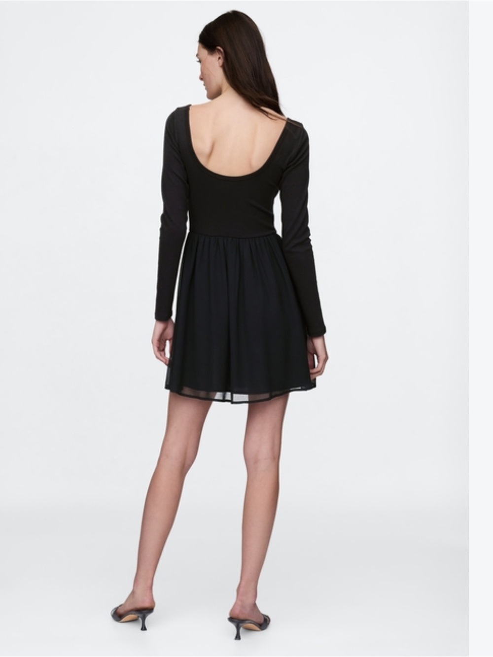 Gap Women's Long Sleeve Mini Dress Black Small